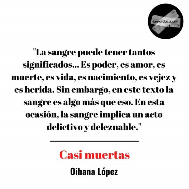 La sangre puede tener tantos significados… Es poder, es amor, es muerte, es vida, es nacimiento, es vejez y es herida. Sin embargo, en este texto la sangre es algo más que eso. En esta ocasión, la sangre impl