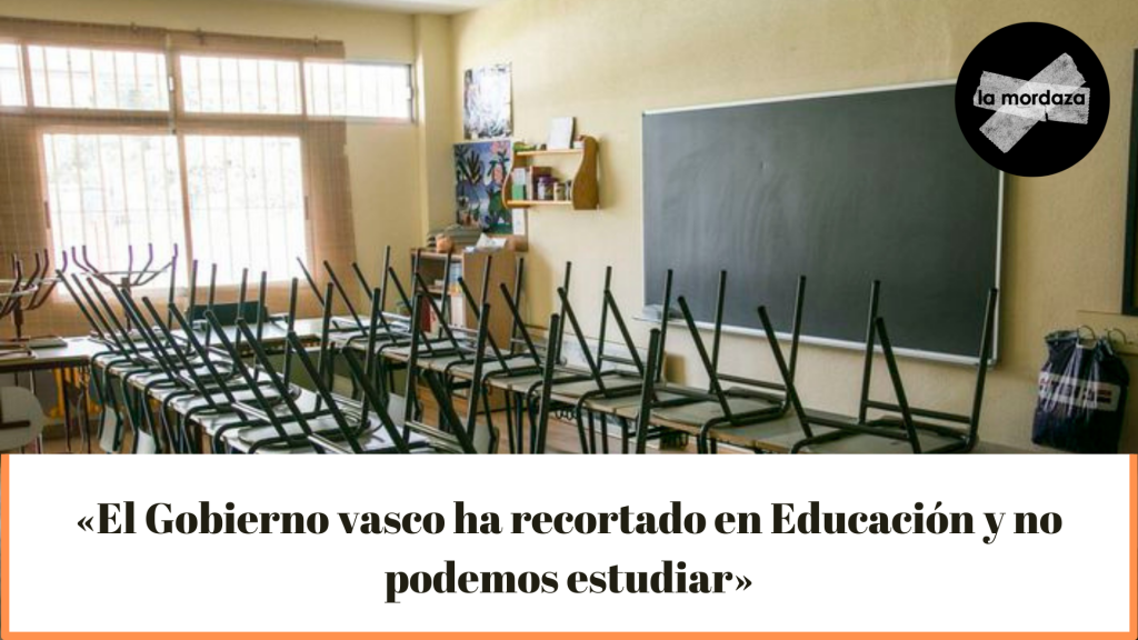 Los recortes en Educación del Gobierno vasco dejan sin estudios a una veintena de alumnos en Bizkaia