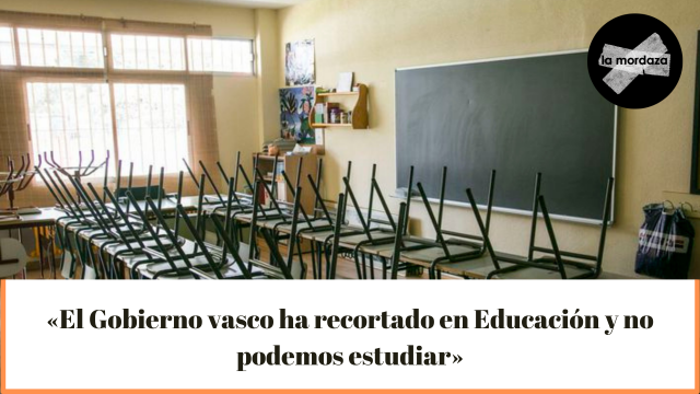 Los recortes en Educación del Gobierno vasco dejan sin estudios a una veintena de alumnos en Bizkaia